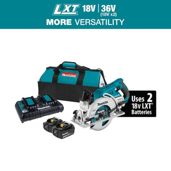 Makita 18V X2 LXT 5.0Ah Lithium-Ion (36V) Brushless Cordless Rear Handle 7-1/4 in. Circular Saw Kit