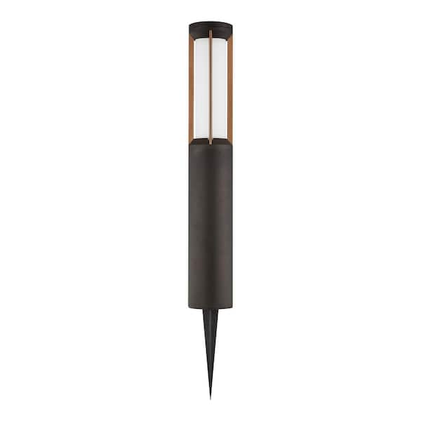 Hampton Bay Madison 249 Lumen Low Voltage Black Hardwired Integrated LED Weather Resistant Outdoor Path Light