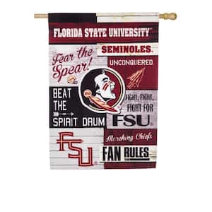 2-1/3 ft. x 3-2/3 ft. Linen Florida State University 2-Sided Fan Rules House Flag