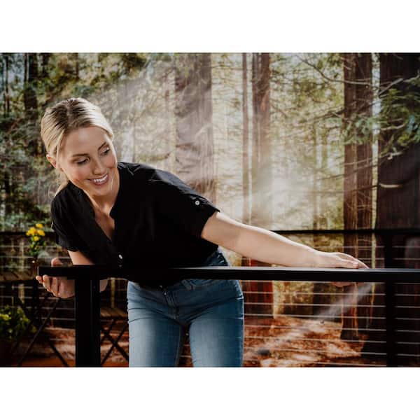 CityPost - 8 ft. Black Deck Cable Railing
