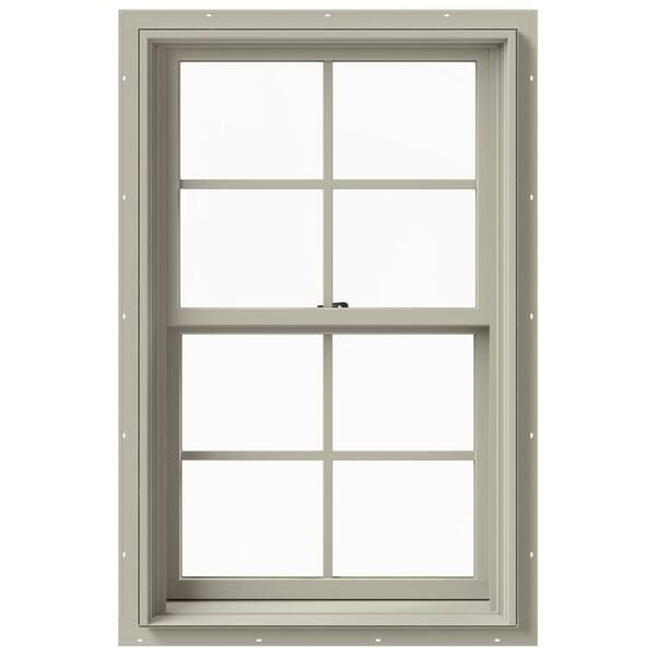 JELD-WEN 25.375 in. x 40 in. W-2500 Series Desert Sand Painted Clad ...