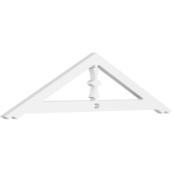 Ekena Millwork 1 in. x 36 in. x 9 in. (6/12) Pitch Artisan Gable Pediment Architectural Grade PVC Moulding