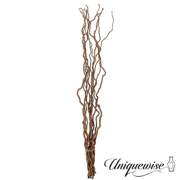 12-Pieces Natural Dry Branches Authentic Willow Sticks, Home, and Wedding  Craft 59 in, Peeled Brown, Vase Fillers