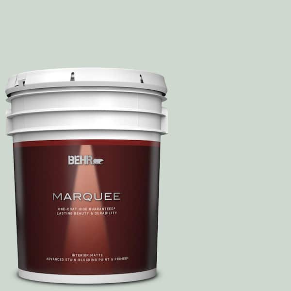 BEHR MARQUEE 5 gal. #MQ3-21 Breezeway One-Coat Hide Matte Interior Paint & Primer