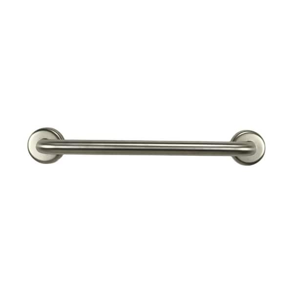 18 in. x 1.25 in. Concealed Screw Twist Fit Cover Grab Bar with EZ Clean Rubber Nubby Grips