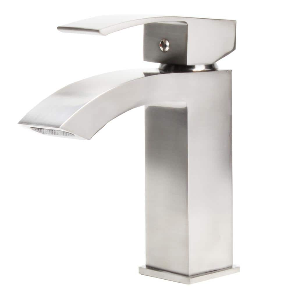 FIGS Modern Single Handle Single Hole Lavatory Bathroom Faucet in Brushed Nickel price history on PriceWatchPro