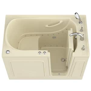 HD Series 30 in. x 53 in. Right Drain Quick Fill Walk-In Air Tub in Biscuit