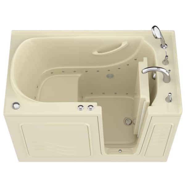Universal Tubs HD Series 30 in. x 53 in. Right Drain Quick Fill Walk-In Air Tub in Biscuit