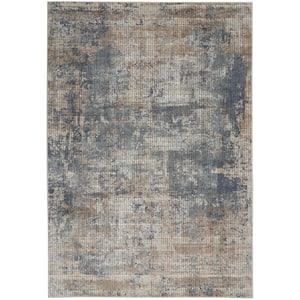 Concerto Blue/Beige 5 ft. x 7 ft. Abstract Modern Area Rug