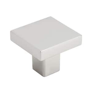 Monument 1-3/16 in. (30mm) Modern Polished Nickel Square Cabinet Knob