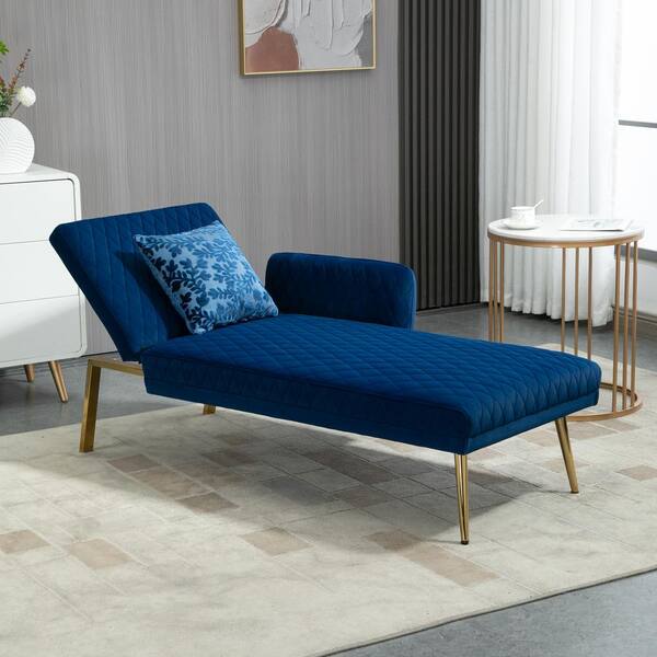 navy blue chaise lounge chair