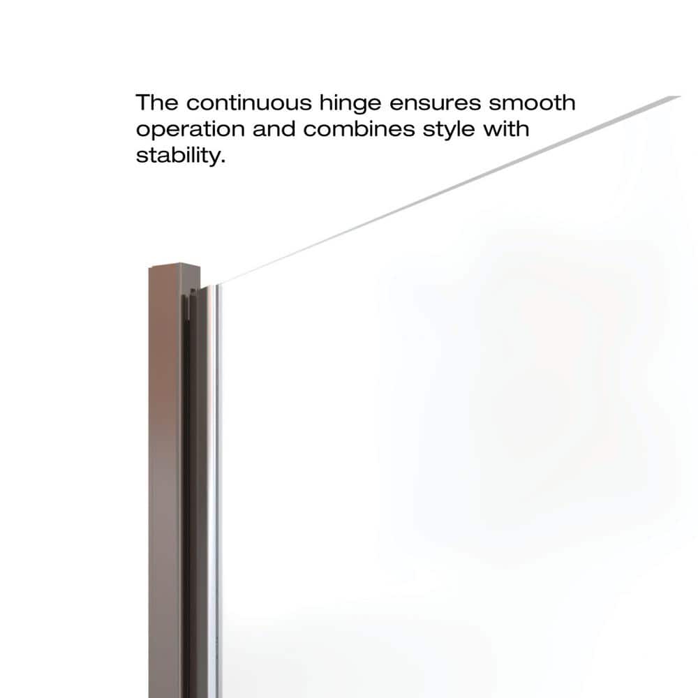 Infinity Oil Rubbed Bronze Semi-Frameless Hinged Shower Door with Clear Glass