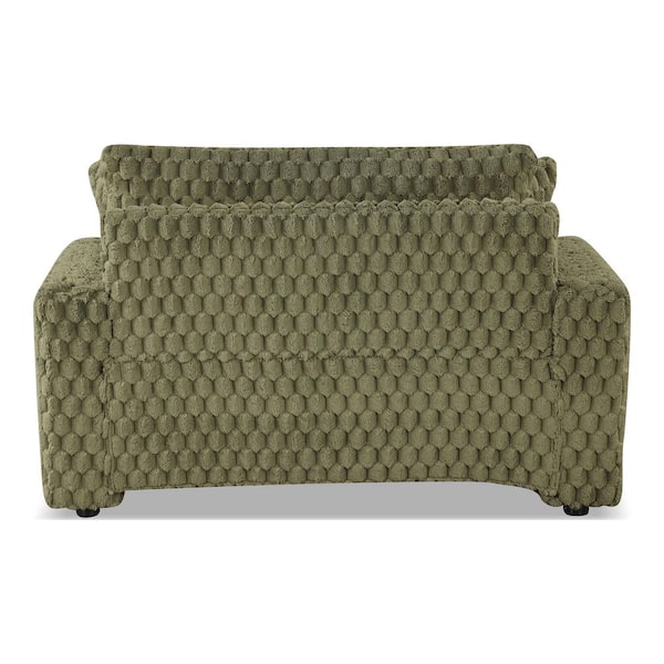Furniture of America Nattel Olive Green Chenille Cushion Back and