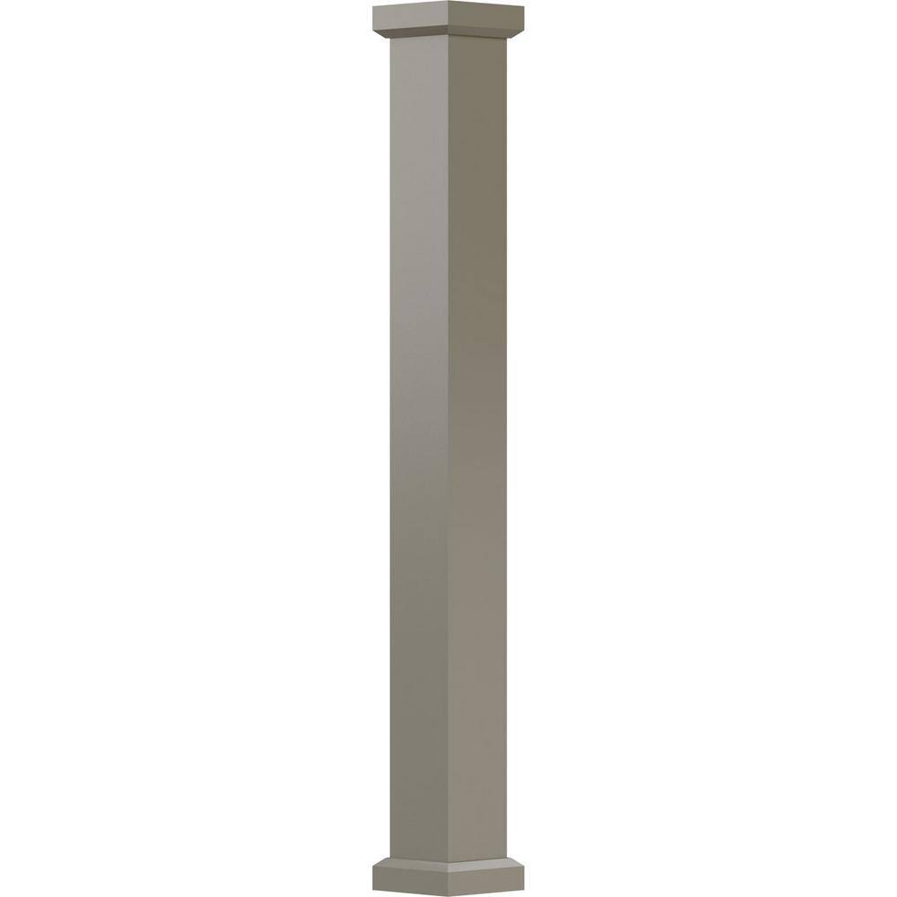 "10' x 5-1/2"" Endura-Aluminum Empire Style Column, Square Shaft (Post Wrap Installation), Non-Tapered, Wicker" price history on PriceWatchPro