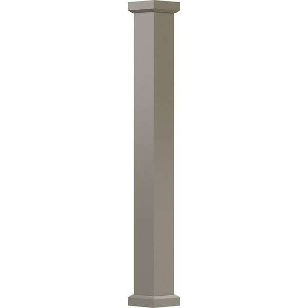AFCO Industries 12' x 9" Endura-Aluminum Empire Style Column, Square Shaft (Load-Bearing 15,000 lbs.) Non-Tapered, Wicker