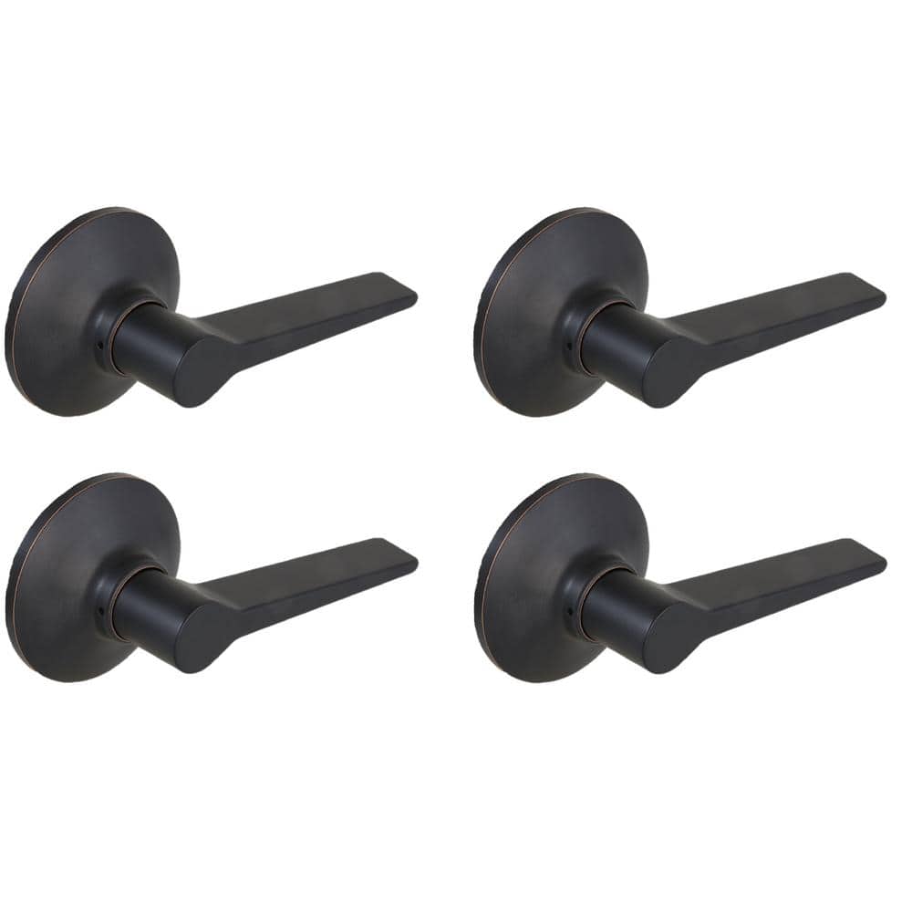 Freedom Aged Bronze Hall/Closet Door Lever (4-Pack)
