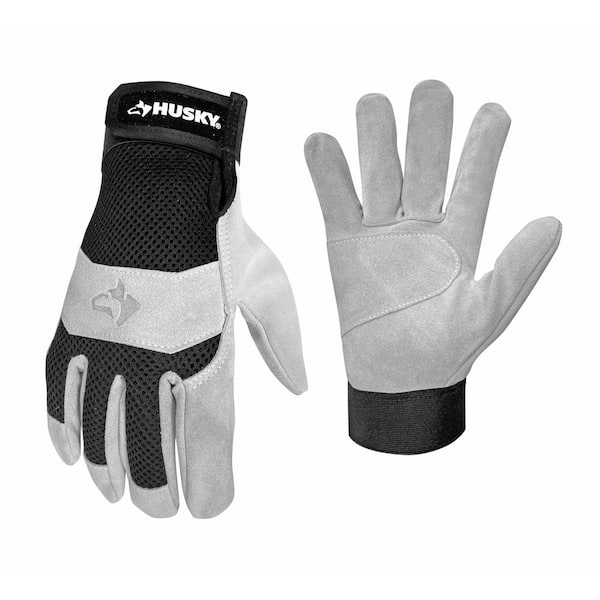 Husky Medium Abrasion-Resistant Leather Outdoor and Work Gloves