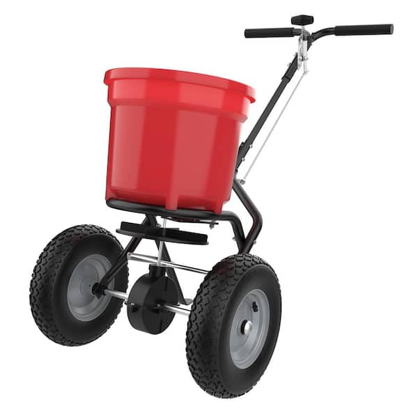 FUFU&GAGA 50 lbs. Capacity Walk-Behind Broadcast Fertilizer
