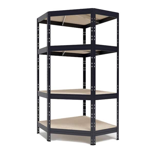 Garage Series 4-Tier Galvanized Steel Storage Shelving Unit, Matte Dark Gray, HDF Racks (36 in. W x 71 in. H x 36 in. D)