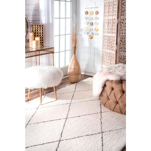 Armitra Moroccan Transitional Shag Natural 4 ft. x 6 ft. Area Rug