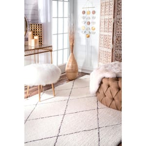 Armitra Moroccan Transitional Shag Natural 5 ft. x 8 ft. Area Rug