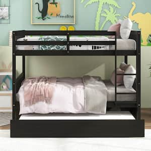 Full over Full Bunk Bed with Trundle, Espresso