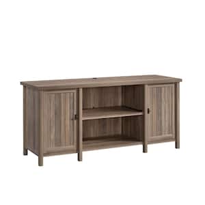 Costa 65.118 in. Washed Walnut Computer Office Desk with Pull-Out Printer Shelf