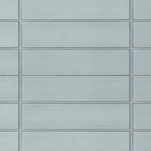 Stacy Garcia Olimar Grooved Azure 3.93 in. x 15.74 in. Polished Porcelain Wall Tile (7.74 sq. ft./Case)