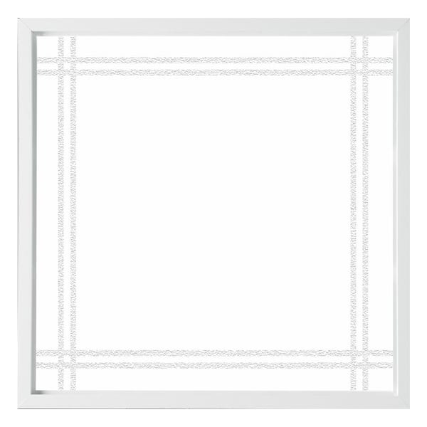 Hy-Lite 47.5 in. x 47.5 in. Prairie Decorative Glass Picture Vinyl Window - White