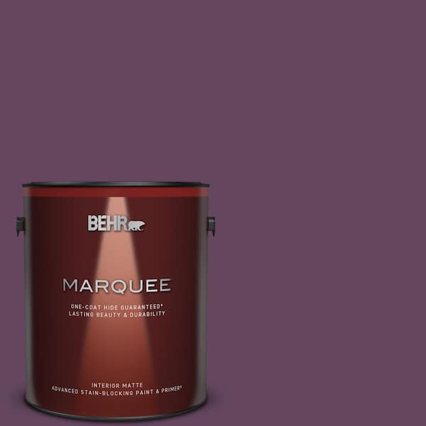 BEHR MARQUEE 1 gal. #MQ5-35 Plum Rich One-Coat Hide Matte Interior Paint & Primer