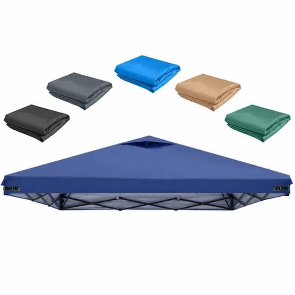 10x10 ft Pop Up Canopy Replacement Top with Dual Air Vents, 100% Waterproof Heavy-Duty Fabric for Straight-Leg