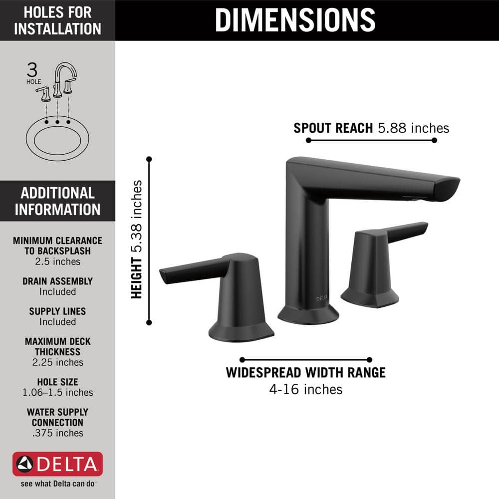 Galeon Contemporary Sailboat-Inspired Stainless Steel Widespread Faucet
