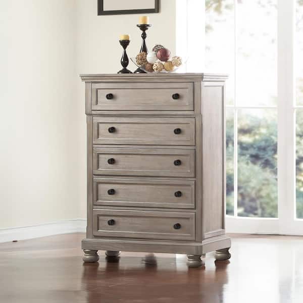 NEW CLASSIC HOME FURNISHINGS New Classic Furniture Allegra Pewter 5-drawer 40 in. Chest