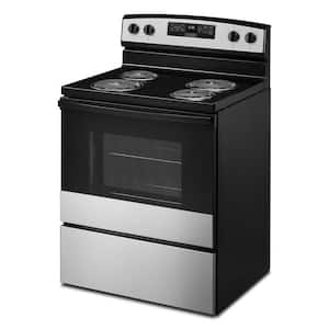 30 in. 4 Burner Element Freestanding Electric Range in Stainless Steel