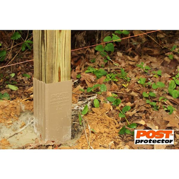 Post Protector - 4 in. x 4 in. x 30 in. In-Ground HDPE Fence Post Decay Protection