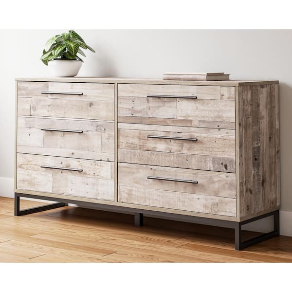 Neilsville Brown 6-Drawer 52.72 in. Dresser