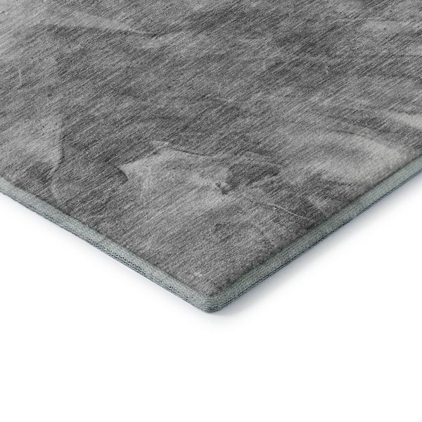 Mayfield Premium Machine Washable Indoor/Outdoor Geometric AMF641 Gray 10 ft. x 14 ft. Area Rug