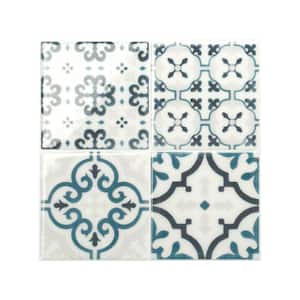 Vintage Marino Blue 9 in. x 9 in. Vinyl Peel and Stick Tile (2.22 sq. ft. / 4 pack)