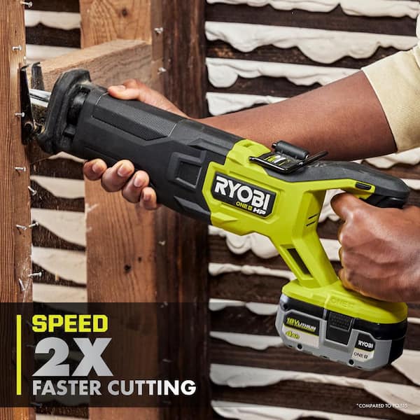 RYOBI ONE+ HP 18V Brushless Cordless Reciprocating Saw Kit with 4 Ah ...