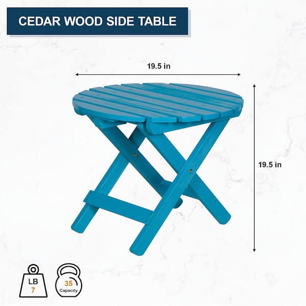 Outdoor Side Tables For Patio Shine Company Round Wooden Folding