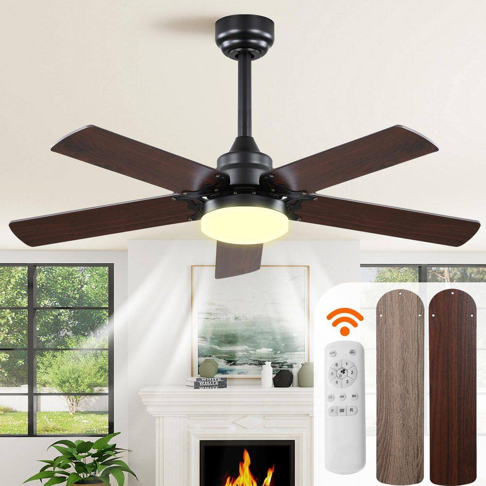 Low Profile 42 in. Ceiling Fan 5 Blades Noiseless Reversible Dc Motor Remote Control With Led Light price history on PriceWatchPro