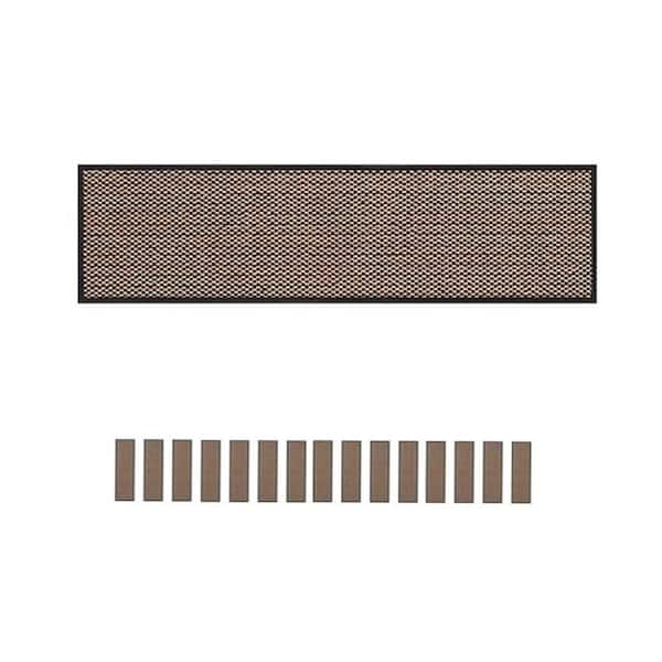 Unbranded Black 8 in. x 30 in. Rubber Stair Tread Cover (Set of 15)
