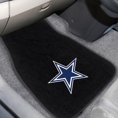 NFL Dallas Cowboys 2-Piece 17 in. x 25.5 in. Carpet Embroidered Car Mat