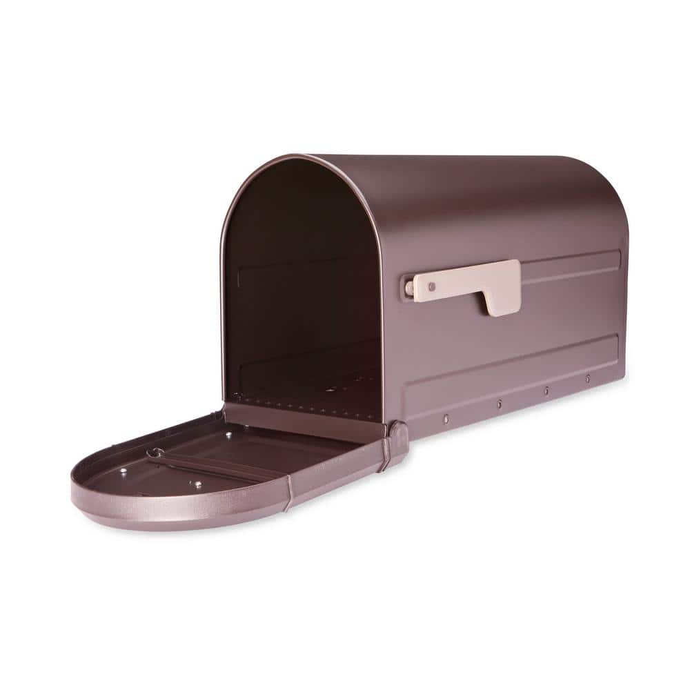 Roxbury Rubbed Bronze Aluminum Post Mount Mailbox