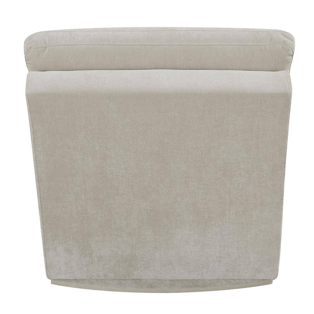 Beige Microfiber Square Tufted Chaise Lounge