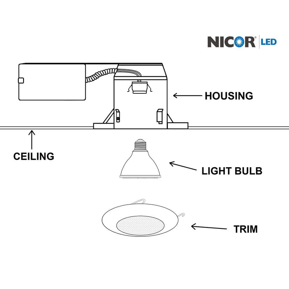 6'' White Glass Recessed Shower Trim