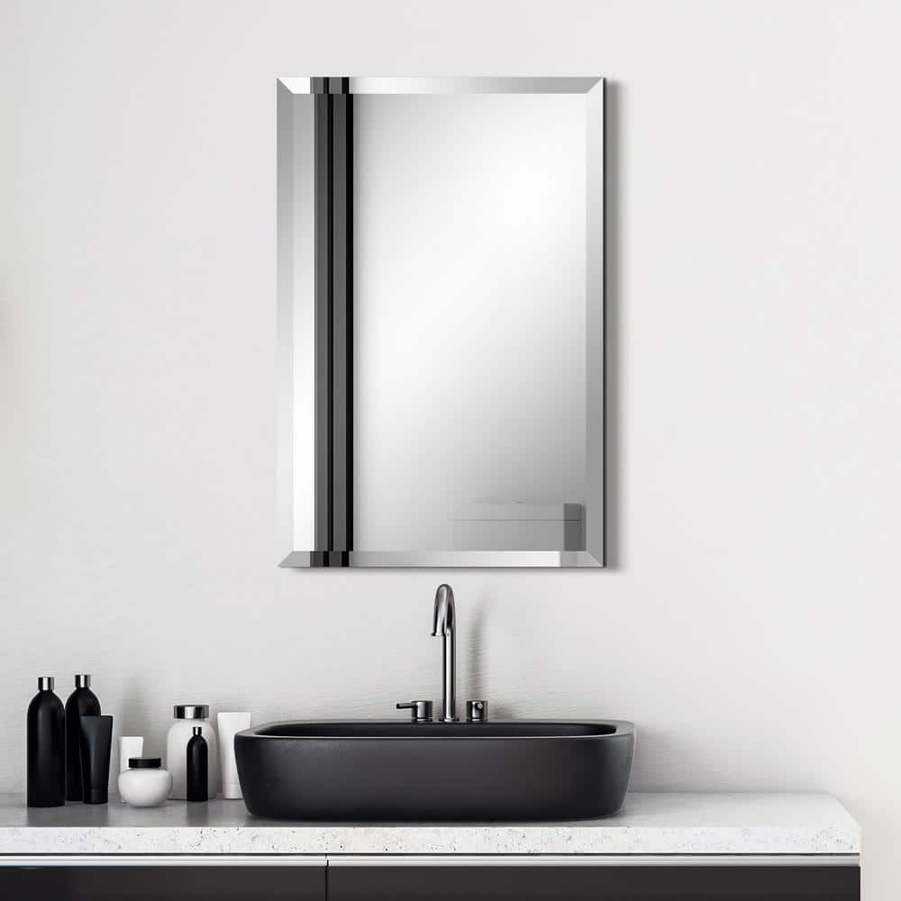 20" x 30" Frameless Rectangular Beveled Wall Mirror