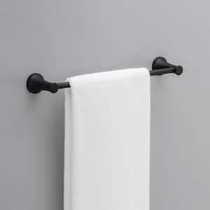 Casara 18 in. Wall Mount Towel Bar Bath Hardware Accessory in Matte Black