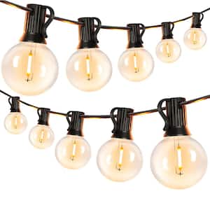 Indoor/Outdoor 50 ft. Plug-In Globe Bulbs Party LED Outdoor String Lights with 55 LED G40 Bulbs Included (5-Free Bulbs)