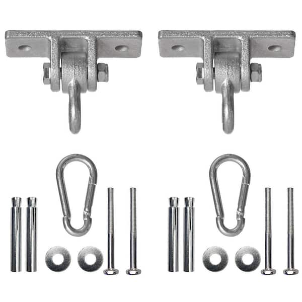 Heavy-Duty Permanent Swing Hanger Brackets Set for Indoor and Outdoor Use